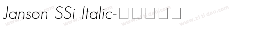 Janson SSi Italic字体转换